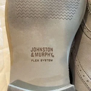 Johnston and Murphy mens shoe. Creamy grey color with blue laces , size 10.5 Johnston & Murphy | Shoes | Johnston And Murphy Mens Shoe  main image 3
